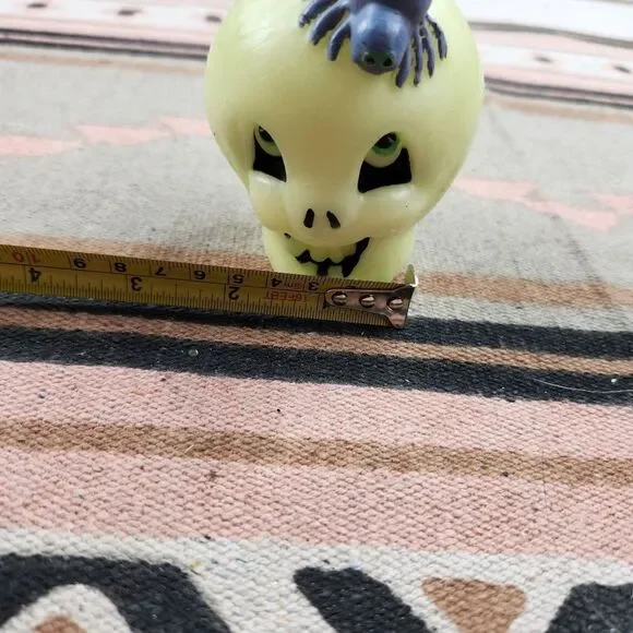 Vintage Halloween Skull Candle Spider 3.5 Inches Tall - Picture 7 of 7